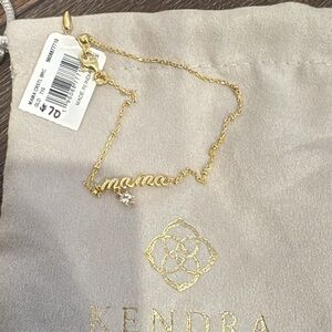 Kendra Scott Gold 'Mama' Necklace with Sparkling Charm